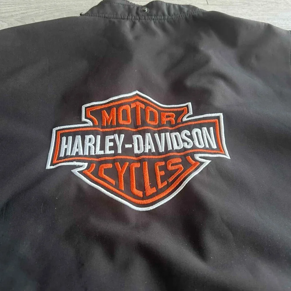 Medium Harley-Davidson Men’s Black Softshell Jacket • Needs Zipper Repair - Picture 2 of 5